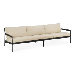 Ethnicraft Outdoor Lounge Furniture|Garden Sofas & Garden Benches*Jack outdoor 3 seater sofa -stained teak, Natural Black