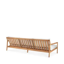 Ethnicraft Balcony Furniture|Outdoor Lounge Furniture*Jack outdoor 3 seater sofa teak, Off- White