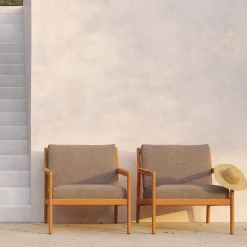 Ethnicraft Seating|Outdoor Lounge Furniture*Jack outdoor lounge armchair teak, Mocha Brown