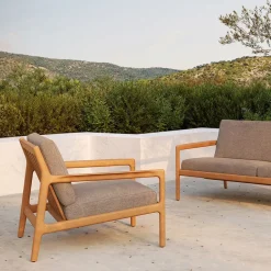 Ethnicraft Seating|Outdoor Lounge Furniture*Jack outdoor lounge armchair teak, Mocha Brown