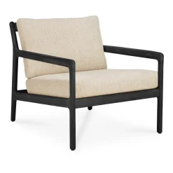 Ethnicraft Outdoor Lounge Furniture*Jack outdoor lounge armchair -stained teak, Natural Black