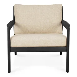 Ethnicraft Outdoor Lounge Furniture*Jack outdoor lounge armchair -stained teak, Natural Black