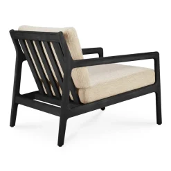 Ethnicraft Outdoor Lounge Furniture*Jack outdoor lounge armchair -stained teak, Natural Black