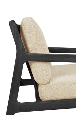 Ethnicraft Outdoor Lounge Furniture*Jack outdoor lounge armchair -stained teak, Natural Black