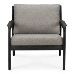 Ethnicraft Seating|Outdoor Lounge Furniture*Jack outdoor lounge armchair -stained teak, Mocha Black