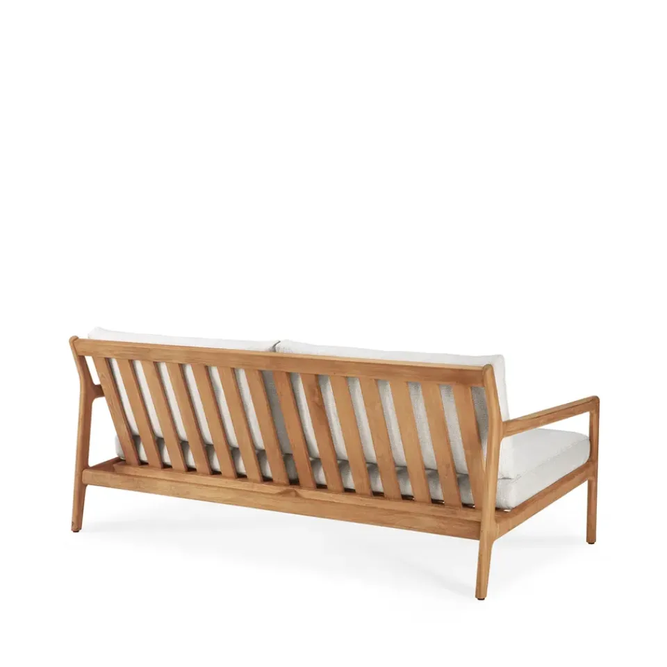 Ethnicraft Balcony Furniture|Outdoor Lounge Furniture*Jack outdoor sofa 2-seater teak, off-, teak base White