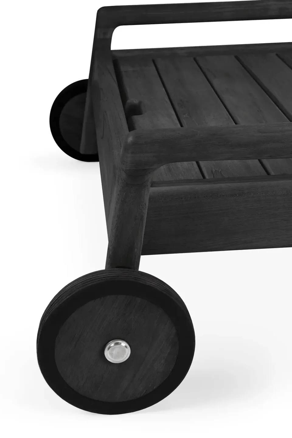 Ethnicraft Seating*Jack outdoor sunbed stained teak, Excl. cushion Black