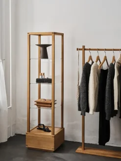 Kristina Dam Studio Display & Glass Cabinets*Japanese display cabinet medium, Warm oiled oak Beige