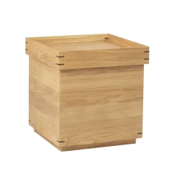 Kristina Dam Studio Side Tables*Japanese tray table 44x44 cm, Dark oak, small Beige