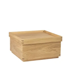 Kristina Dam Studio Side Tables*Japanese tray table 68x68 cm, Dark oak, large Beige