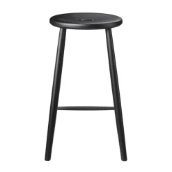 FDB Møbler Bar Stools*J27C Counter bar stool, Beech painted Black
