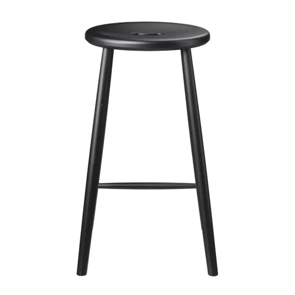 FDB Møbler Bar Stools*J27C Counter bar stool, Beech painted Black
