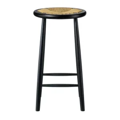 FDB Møbler Bar Stools*J165C Counter Round bar stool, Oak painted-nature Black
