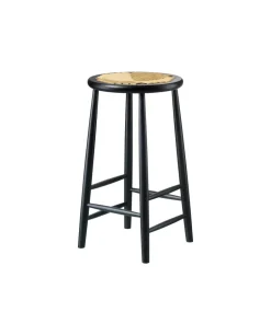 FDB Møbler Bar Stools*J165C Counter Round bar stool, Oak painted-nature Black