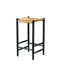 FDB Møbler Bar Stools*J164C Counter Squared bar stool, Oak painted-nature Black