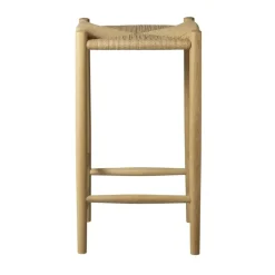 FDB Møbler Bar Stools*J164C Counter Squared bar stool, Oak nature lacquered Brown