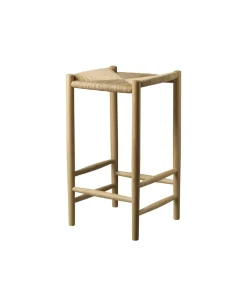 FDB Møbler Bar Stools*J164C Counter Squared bar stool, Oak nature lacquered Brown