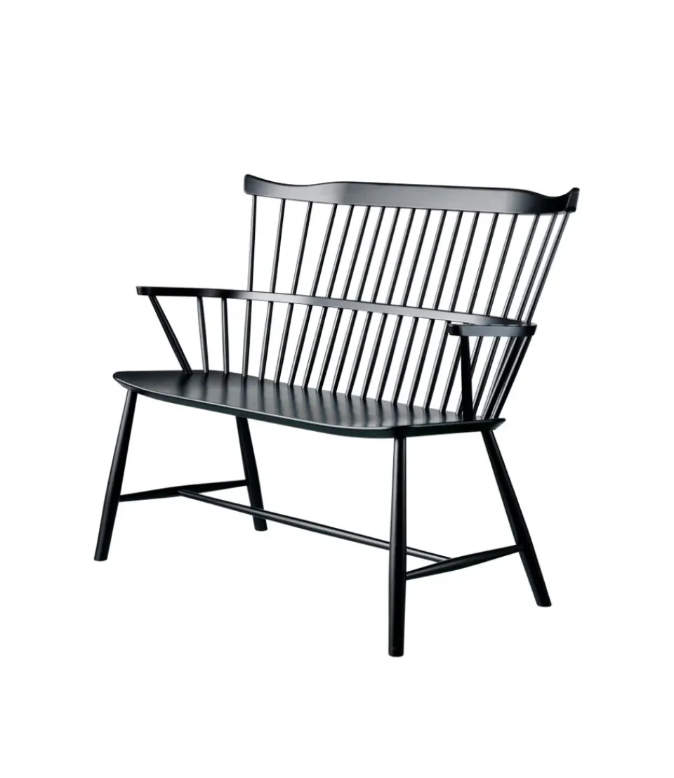 FDB Møbler Benches*J52D bench, Beech painted Black