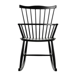 FDB Møbler Armchairs & Footstools*J52G rocking chair, Beech Ral 9005 Black