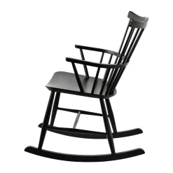 FDB Møbler Armchairs & Footstools*J52G rocking chair, Beech Ral 9005 Black