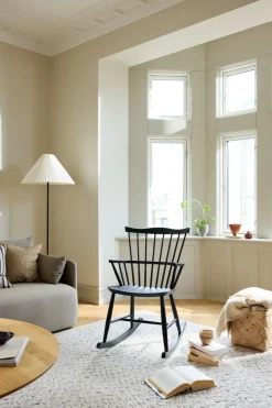 FDB Møbler Armchairs & Footstools*J52G rocking chair, Beech Ral 9005 Black
