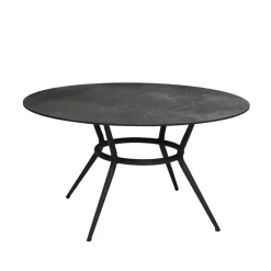 Cane-line Table For Outdoor Use*Joy dining table round, Dark -lava Ø144 cm Grey