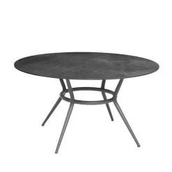 Cane-line Table For Outdoor Use*Joy dining table round, Fossil -light grey Ø144 cm Black