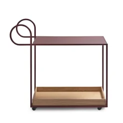 KLONG Serving Trolleys*Julius serving trolley, , oak tray Red