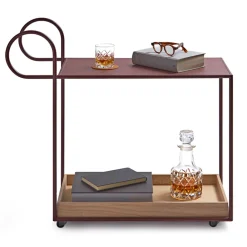KLONG Serving Trolleys*Julius serving trolley, , oak tray Red