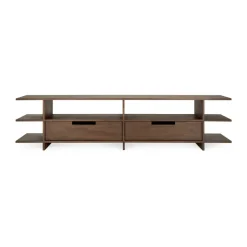 Ethnicraft Benches*Kabuki media unit, Dark stained teak Brown
