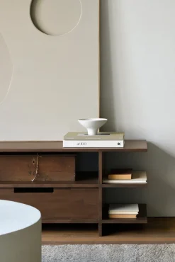 Ethnicraft Benches*Kabuki media unit, Dark stained teak Brown