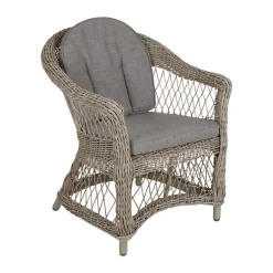 Brafab Balcony Furniture*Kamomill armchair with seat and back cushion, -sand Beige