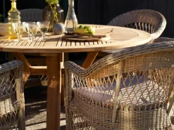Brafab Balcony Furniture*Kamomill armchair with seat and back cushion, -sand Beige