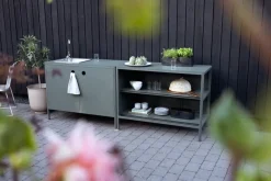 Brafab Garden Details & Accessories*Kelia outdoor kitchen base cabinet with sink, Nordic , 121x90x64 Green