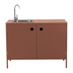 Brafab Garden Details & Accessories*Kelia outdoor kitchen base cabinet with sink, Zin , 121x90x64 Red