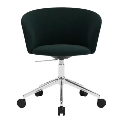 Hem Office Chairs*Kendo Swivel office chair with 5 wheels, Pine-polished aluminium GreenSilver-coloured