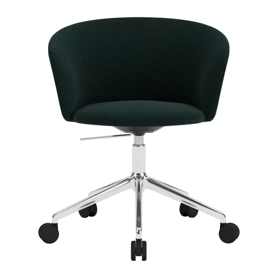 Hem Office Chairs*Kendo Swivel office chair with 5 wheels, Pine-polished aluminium GreenSilver-coloured