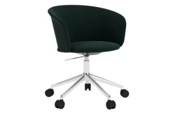 Hem Office Chairs*Kendo Swivel office chair with 5 wheels, Pine-polished aluminium GreenSilver-coloured
