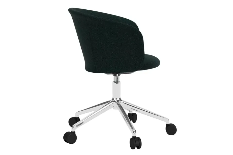 Hem Office Chairs*Kendo Swivel office chair with 5 wheels, Pine-polished aluminium GreenSilver-coloured