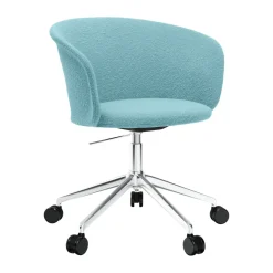 Hem Office Chairs*Kendo Swivel office chair with 5 wheels, Icicle-polished aluminium BlueSilver-coloured