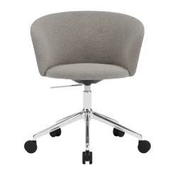 Hem Office Chairs*Kendo Swivel office chair with 5 wheels, Porcelain-polished aluminium BeigeSilver-coloured