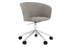 Hem Office Chairs*Kendo Swivel office chair with 5 wheels, Porcelain-polished aluminium BeigeSilver-coloured