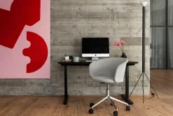Hem Office Chairs*Kendo Swivel office chair with 5 wheels, Porcelain-polished aluminium BeigeSilver-coloured