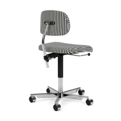 Montana Office Chairs*Kevi 2534U Office chair, Stripe-aluminum BlackWhite