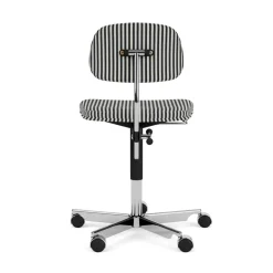 Montana Office Chairs*Kevi 2534U Office chair, Stripe-aluminum BlackWhite