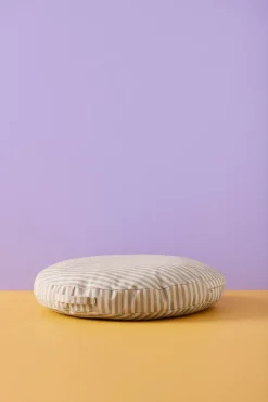 Kid's Concept Children's Chairs|Children's Chairs*Kid's Base floor cushion Ø60 cm, Rand BlueWhite
