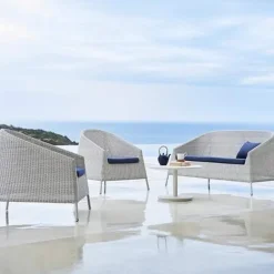 Cane-line Garden Sofas & Garden Benches|Balcony Furniture*Kingston lounge sofa 2-seater, Mocha Brown