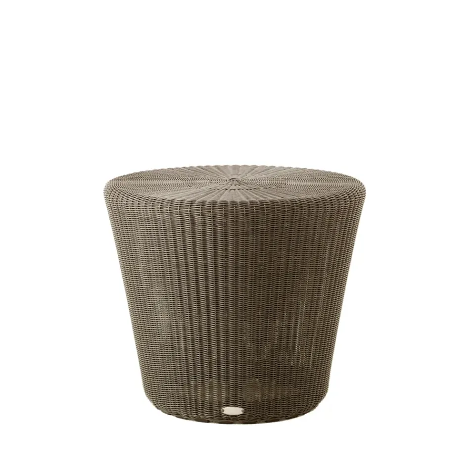 Cane-line Seating*Kingston table/footstool Ø46 cm, Mocha Brown