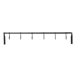 Ferm Living Clothes Hooks & Hangers*Kitchen rod with 6 hooks, brass Black