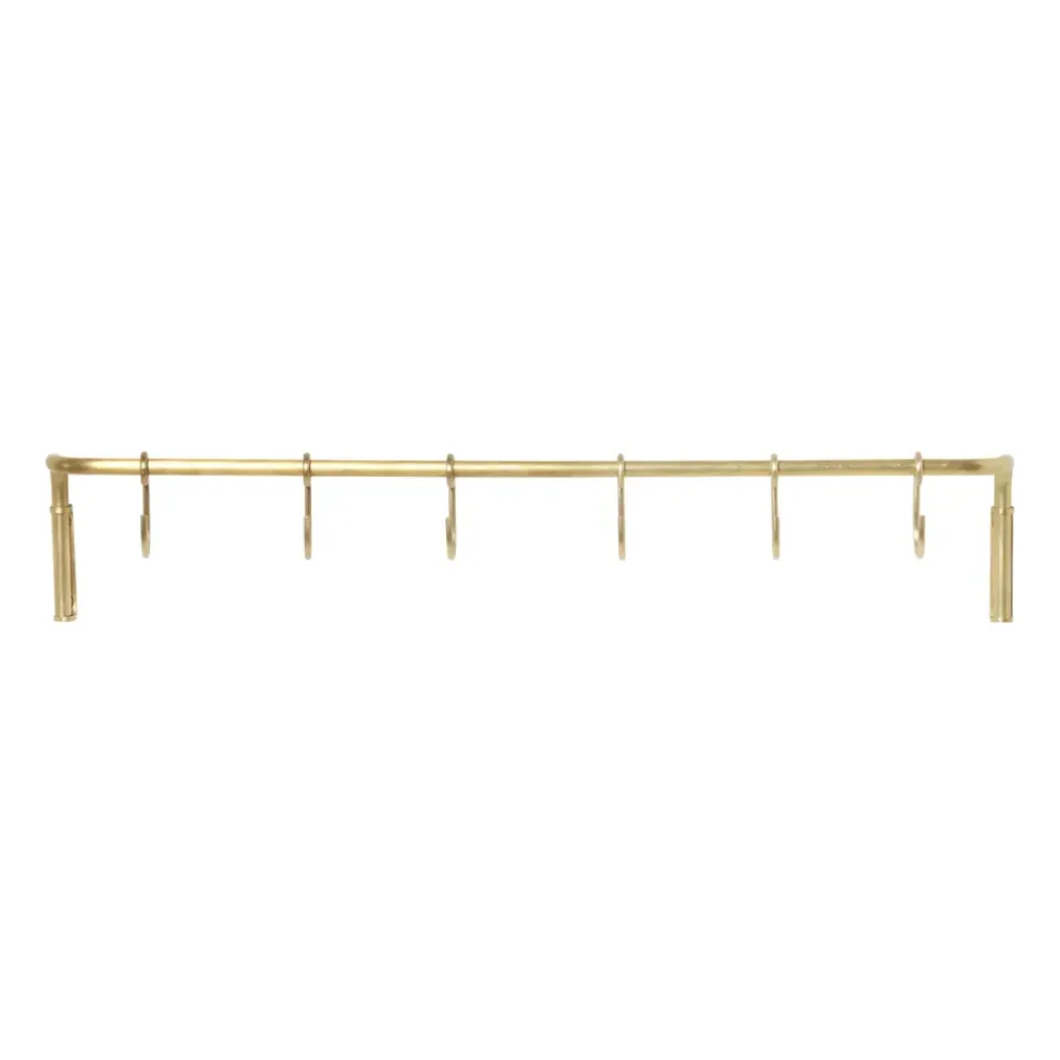 Ferm Living Clothes Hooks & Hangers*Kitchen rod with 6 hooks, brass Gold-coloured